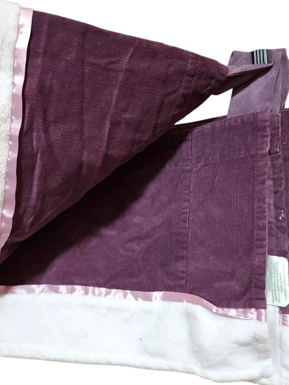 Lambs & Ivy Purple Corduroy Valance x2 62 x 12